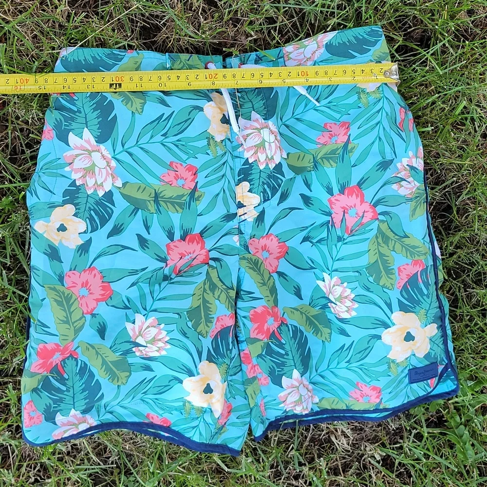 Pepe Jeans London Boys Tropical Floral Swim Trunks Board Shorts Size 16